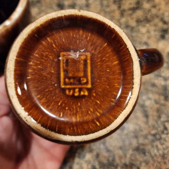 MCP McCoy Brown Drip Mugs, Set of 2 - Picture 5 of 7